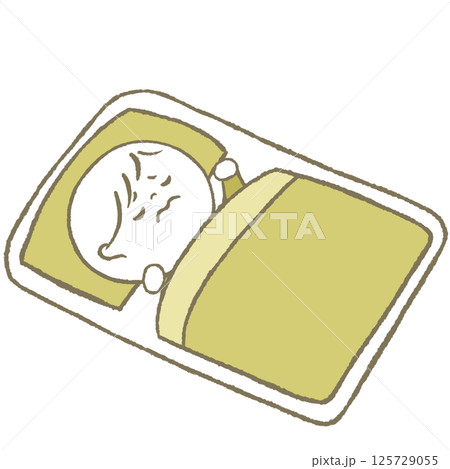 体調不良の赤ちゃん　黄色 125729055