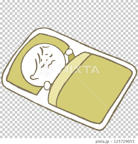 体調不良の赤ちゃん　黄色 125729055