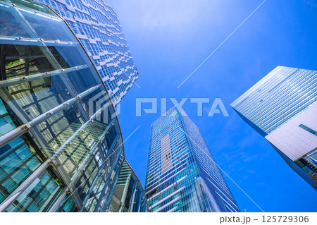 日本の東京都市景観 渋谷ストリームや渋谷スクランブルスクエアなど渋谷“東急村”のビル群など＝3日 125729306