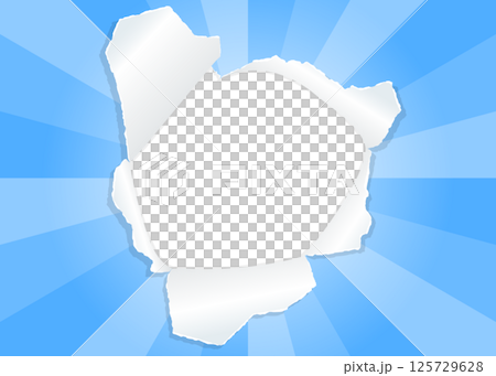 Sunburst and holey paper background material, frame Sunburst and holey paper background material, frame 125729628