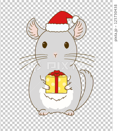 Chinchilla dressed as Santa Claus (gray) Chinchilla dressed as Santa Claus (gray) 125730438