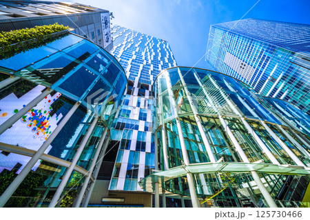 日本の東京都市景観 渋谷駅（出入口）や渋谷ストリームや渋谷スクランブルスクエアなどを望む＝3日 125730466