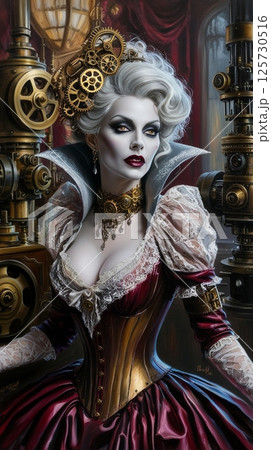 セクシーなドレス姿の吸血鬼 セクシーなドレス姿の吸血鬼 125730516