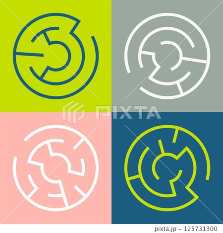 set of abstract maze puzzle background navigate the twists and turns set of abstract maze puzzle background navigate the twists and turns 125731300