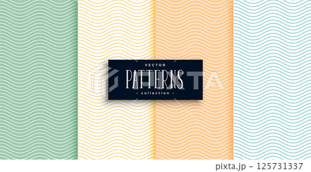 collection of wavy line texture backdrop for textile print 125731337