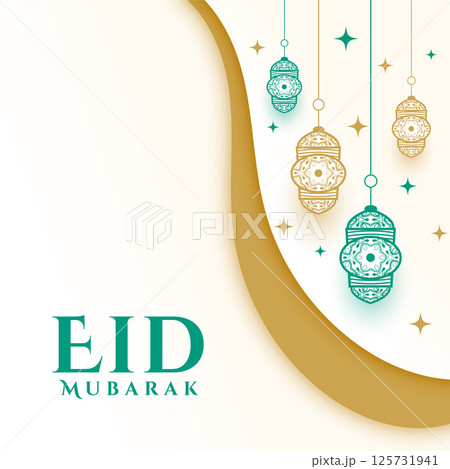 elegant eid mubarak event background for your greeting and invitation 125731941