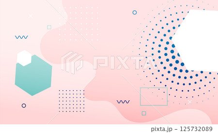 abstract style memphis pattern banner with half tone design abstract style memphis pattern banner with half tone design 125732089