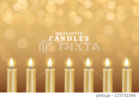 3d realistic glowing candle light ignite beautiful background 3d realistic glowing candle light ignite beautiful background 125732348