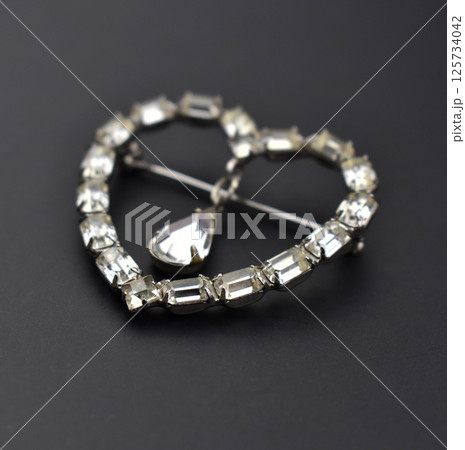 Brooch flat lay elegant floral design for womens fashion 125734042
