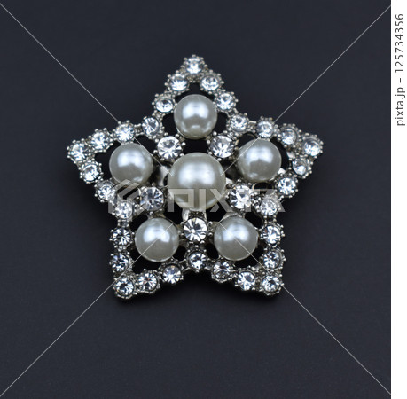 Brooch laid flat vintage floral design womens accessory Brooch laid flat vintage floral design womens accessory 125734356