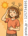 熱中症でクラクラしている若い女性 125734895