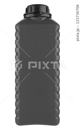 Functional plastic container for liquids on a white background. 125736706