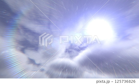雨が降り止んで晴れそうな昼の空のイラスト素材 [125736826] - PIXTA