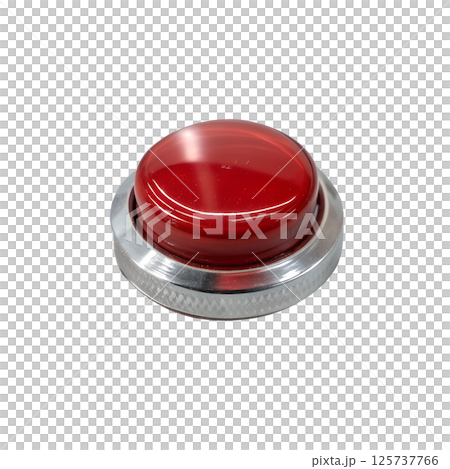 Bright red round button isolated on the transparent background Bright red round button isolated on the transparent background 125737766