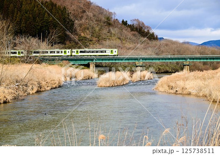 JR釜石線 猿ヶ石川橋梁 125738511