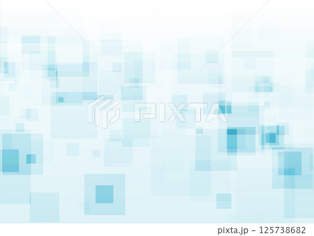 Light blue geometric tech background with glossy squares 125738682