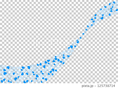 心形圖案背景藍色3色邊框和純色心形 125738714