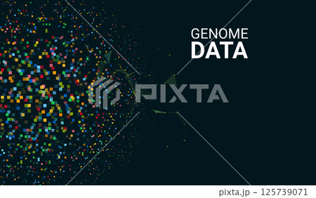 Genetic dna data map sequence vector background. DNA gene test infographic science abstract Genetic dna data map sequence vector background. DNA gene test infographic science abstract 125739071