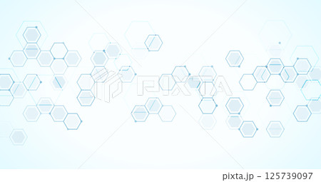 Hexagon background abstract pattern medical geometric tech vector graphic design. Hexagon design 125739097