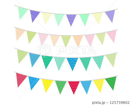 かわいいカラフルなガーランド 125739602