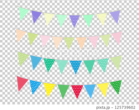 かわいいカラフルなガーランド 125739602