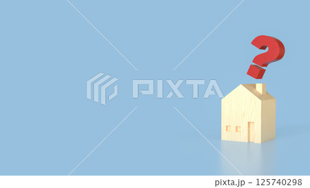 The House and question mark for real estate or property concept 3d rendering. 125740298