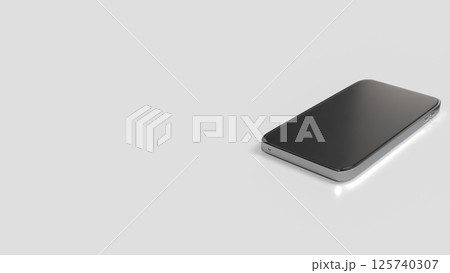 The Mobile phone on white background 3d Rendering. The Mobile phone on white background 3d Rendering. 125740307