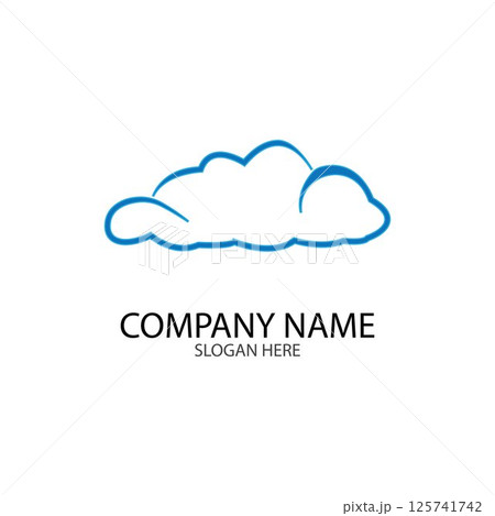 Cloud template vector 125741742