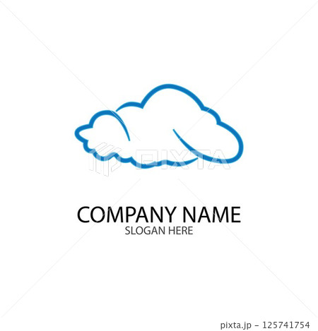 Cloud template vector 125741754