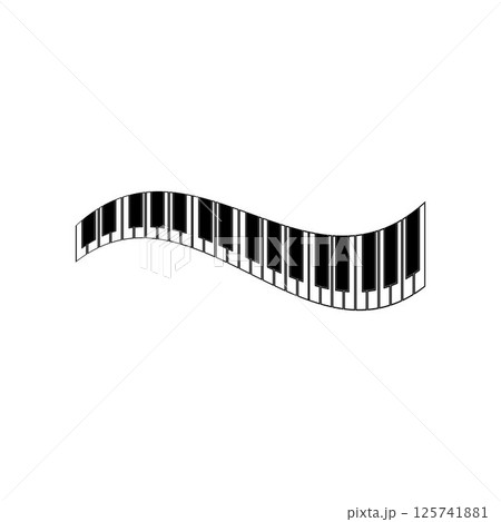 piano logo and symbol vectors 125741881