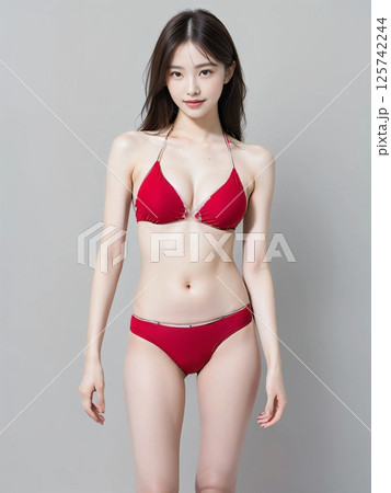 ビキニの若い女性モデル ビキニの若い女性モデル 125742244