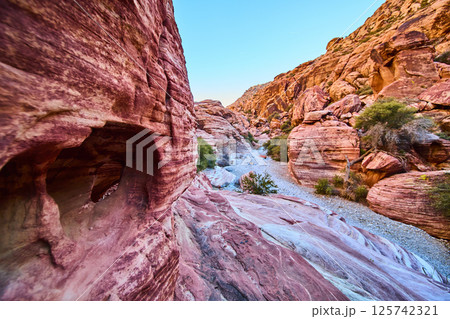 Red Rock Canyon Sandstone Formations Eye-Level Tranquil Scene 125742321