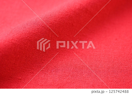red cotton texture color of fabric textile industry, abstract image for fashion cloth 125742488