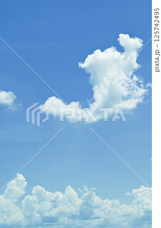 clear blue sky with white cloud, good weather in the morning have a nice day clear blue sky with white cloud, good weather in the morning have a nice day 125742495