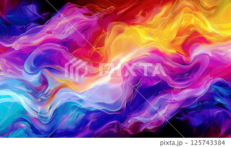 A mesmerizing abstract image with flowing color waves background , Generate AI A mesmerizing abstract image with flowing color waves background , Generate AI 125743384