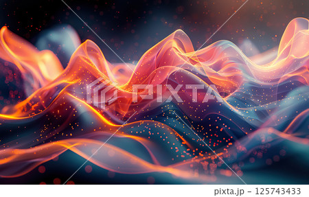 A mesmerizing abstract image with flowing color waves background , Generate AI A mesmerizing abstract image with flowing color waves background , Generate AI 125743433