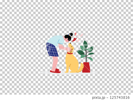 A woman who loves dogs 125743816