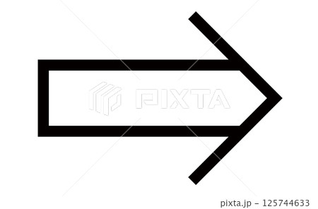 矢印 黒 125744633