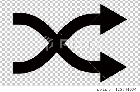上下交叉的黑色箭頭 125744634