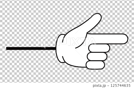指向手掌側的箭頭 指向手掌側的箭頭 125744635