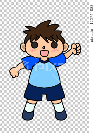 A boy posing with a smile 125744882