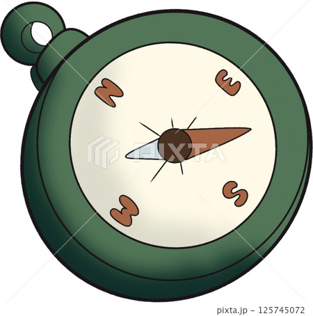 The illustration of a compass The illustration of a compass 125745072