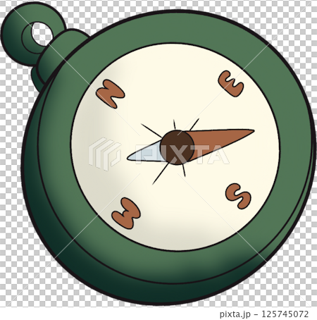 The illustration of a compass The illustration of a compass 125745072