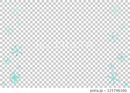 薄い水色の手描きのキラキラフレーム 125746160