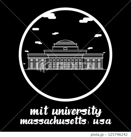 Circle Icon MIT University. Vector Illustration 125746242