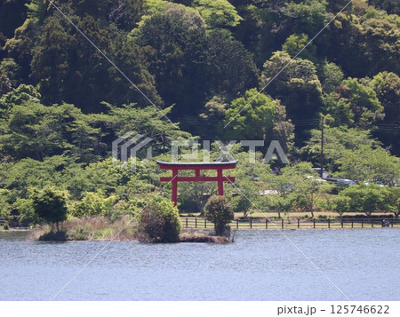 亀山ダムの鳥居 亀山ダムの鳥居 125746622