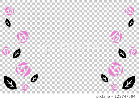 Pale pink deformed rose frame Pale pink deformed rose frame 125747394