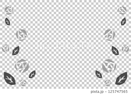 Silver deformed rose frame 125747565