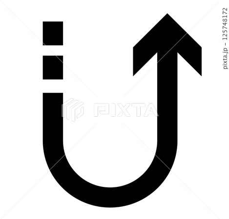 Uターン矢印 Uターン矢印 125748172