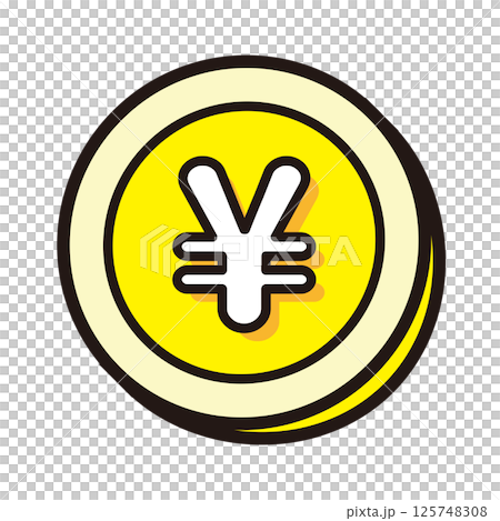 円のシンプルなアイコン 125748308